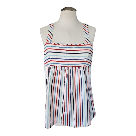 Akira Chicago Multicolor Striped Sleeveless Tank Top – S L – Red, White & Blue - Picture 2 of 12